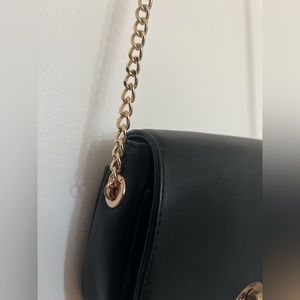 Forever21 Black Bag with Gold Chain